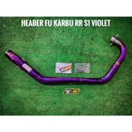 Pipa Leher Header Knalpot SJ88 SATRIA FU 150 Karbu RR S1 Bluemoon Biru