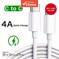2M USB-C to Type-C for iPhone Samsung Xiaomi Phone Laptop Fast Charger