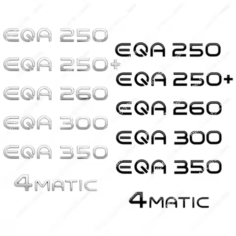 2021-2024 Series 3D Black Silver EQA250 EQA260 EQA300 EQA350 4MATIC Badge Car Rear Trunk Emblem Stic