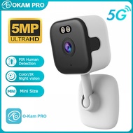OKAM PRO APP Home Camera HD 5MP Mini 5G WiFi Indoor Camera with Human Detection 5X ZOOM Baby Monitor