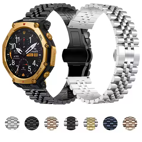 22mm Metal Strap for Amazfit T-Rex3 Pro 48mm/Balance 2/Helio/Active Max Wristband for Huawei Watch 5