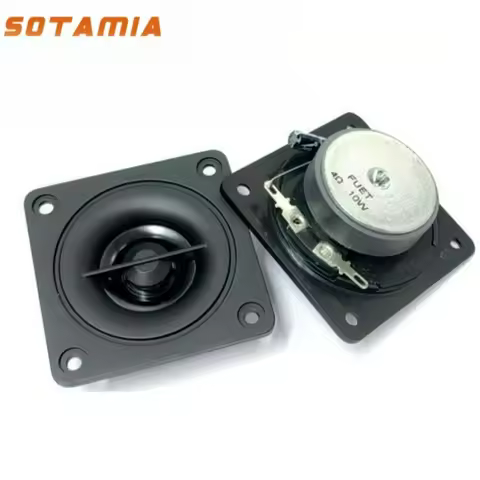 SOTAMIA 2Pcs 56*56mm Tweeter Audio Speaker 4 Ohm 7W External Magnetic Tweeter Waterproof Outdoor Aud