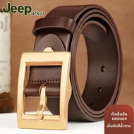 เข็มขัดหนังเกรดสูงทำมือพร้อมหัวเข็มขัดทองแดงแบบเรียบง่าย