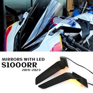for BMW S1000RR Accessories Stealth Mirrors With LED Turn Signal Indicator S 1000 RR S 1000RR S1000R