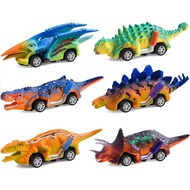 FFTROC Children's Dinosaur Toys 3-5 Years Old Pullback Car 6 Pieces Set-Monster Truck Toys Suitable 