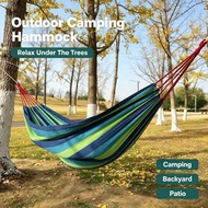 Rainbow Hammock Outdoor Hammock Swing Canvas Camping Hammock Travel Sleeping Bed Buaian Gantung