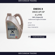 ENEOS X 0W-20 Engine Oil 4L Fully Synthetic API SP Hybrid Fuel Saving Engine Oil Toyota Honda Perodu