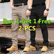 2PCS Men Tactical Pants IX9 Waterproof Trouser Multi Pocket Plus Size Outdoor Hiking Cargo Pants