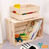 YSSH Solid Wood Storage Box Children'S Toy Storage Organiser Window Decoration Supermarket Display W
