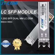 JT-COM 1Gb Mini Gbic 850nm 550m Fiber SFP Transceiver Module Gigabit Multimode Duplex LC DDM Compati