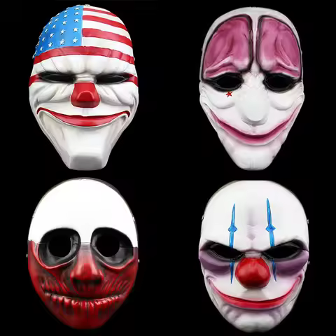 Harvest Day Mask - Horror Halloween Pay-Playing Day 2 Robber Clown Helmet Game