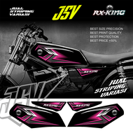 Stiker Motor YAMAHA RX KING New Variasi CARBON Racing Striping Sticker Lis Aksesoris Original Costum