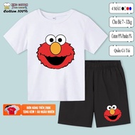 EMO cold elastic Cotton children's clothing set, sizes from 10-32kg, 4 colors, cool and stretchy bab