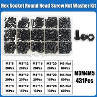 2510p Hex Hexagon Socket Button Head Screw Kit M2 M2.5 M3 M4 M5 M6 Black 10.9 Grade Allen Screws Bol