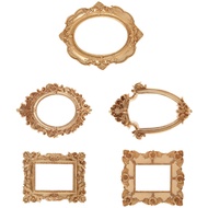 GO Auto-5Pcs Vintage Resin Picture Frame Wall Hanging Photo Frame Table Top Jewelry Display Frame Ho