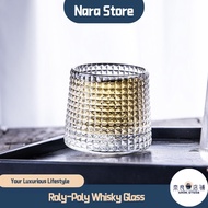 Roly-poly Whiskey Glass whisky glass crystal Classy Liquor Glass Lowball Glas 威士忌酒杯套装玻璃酒杯旋转杯