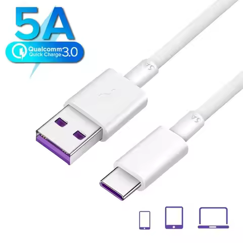 5A 1m 2m Type-C Micro USB Cable Data Sync Fast Charging Wire For Samsung S7 Xiaomi Note Tablet For A