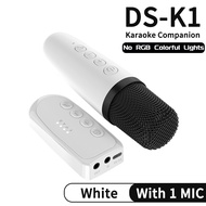 【Ember Shop】 DS-K2 Karaoke Companion Bluetooth 5.3 Wireless Dynamic Micrphone RGB Lights KTV DSP Mix