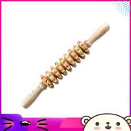wayne9-Wheel Wooden Abdomen Massage Roller Fitness Roller Stick