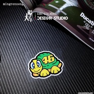 Ready Stock Turtle Rossi Lucky Turtle Motorcycle Reflective Sticker Helmet Sticker Lens Film Decal