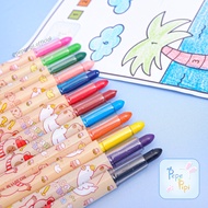 Crayon Twist Mini Capybara 12 Colors Twist Crayon 1 Set Coloring Drawing