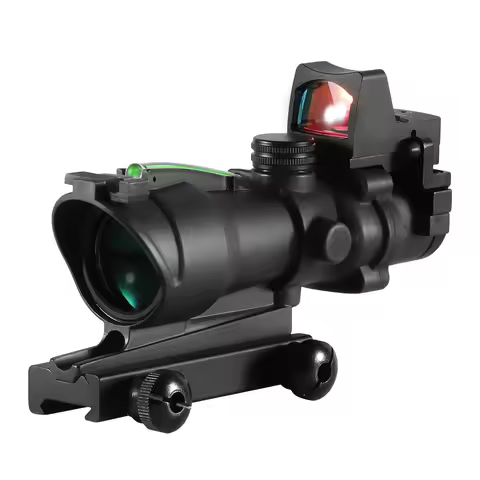 Adjustable 4x32 Red Dot 1x 4x Scope Red Dot Tactical Scope 20mm Rail Scope for Hunting