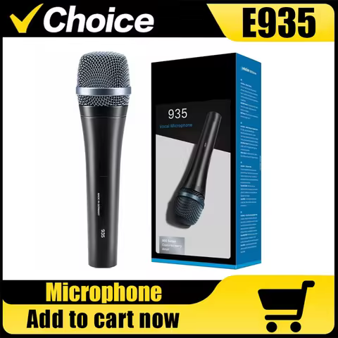 E935 e 935 Professional Dynamic Cardioid Handheld Vocal Microphone for Live Streaming Karaoke Stage 