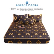 【Malaysia Ready Stock】Abraca Quilted sheets Mattress Topper Cotton Fabric Mattress Protector Thicken Fitted Bedsheet bedsheet Getah kelilingThicked Cadar Single/Queen/King Size hari raya