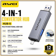 Awei HUB-5 Convertor Adapter 4-in-1 Docking Station Awei HUB-5L Multifunctional Hub Awei Converter A