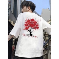 Cherry Blossom Tree Men's and Women's Short Sleeve T-shirt Bst3147 Unisex Round Neck