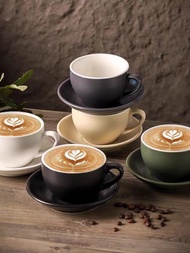 Porcelain Shopkeeper 300ml Dedicated Latte Latte Coffee Cup Commercial High-End Exquisite Italian Es