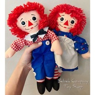 🇺🇸 一對 12吋/30cm raggedy Ann &amp; Andy 古董 絕版玩具 布偶 安娜貝爾 娃娃 古董玩具