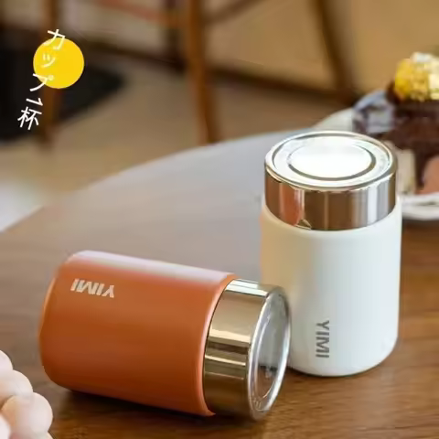 230ml Mini Thermal Cup Portable Stainless Steel Lightweight Coffee Mug Leak-proof Insulated Water Bo