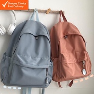 Korean Style Cotton Canvas School Backpack – Minimalist Student Bag for Teens & Adults (No Print)