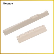 [Gepnoo] Left Handed Acoustic Guitar Saddle Nut Slotted for Guitar Parts Accessories