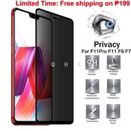 OPPO F11 Pro F11 F9 F7 Privacy Anti-Spy Screen Protector Full Coverage Tempered Glass