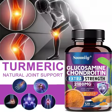Glucosamine Chondroitin Turmeric MSM - 3x Strength Joint Support Supplement for Joint Mobility & Com