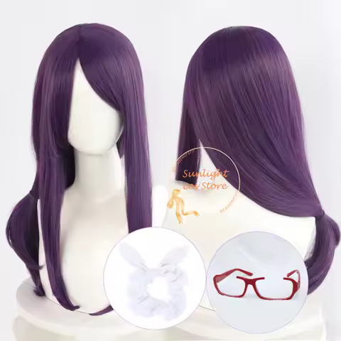 Anime Kamishiro Rize Cosplay Wig 70cm Purple Rize Scalp Cosplay Anime Wigs Heat Resistant Synthetic 