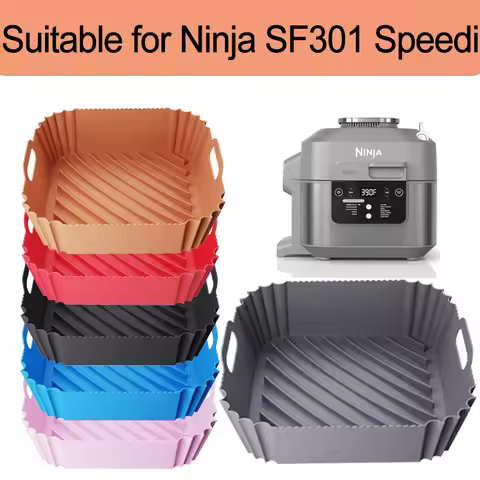 Square Air Fryer Silicone Basket Tray Pot Non-stick Baking Mold Liner Pan Kitchen Cooking Airfryer A