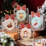 Set of 4 Christmas cake gift boxes size 14 x 14 x 7 cm