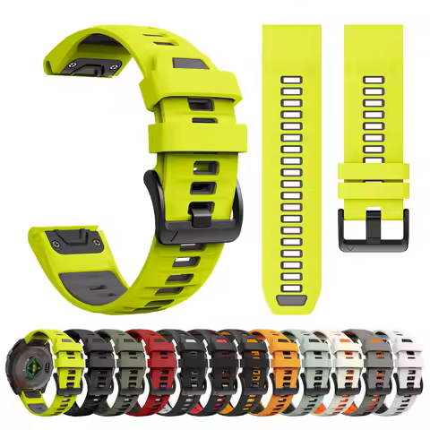 22mm 26mm QuickFit Silicone Strap For Garmin Fenix 8 E 7X 6X/Quatix 8 7X 3 Sport Band Descent G2/Ins