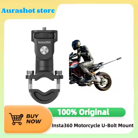 Insta360 Motorcycle U-Bolt Mount for Moto Riding 1/4' Interface Design for Insta 360 X5, X4 Air, X3