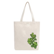 Túi Tote Vải Canvas Mộc GINKO có dây kéo khóa ( túi con ) from basic In Hình CÂY LÁ M56