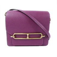 HERMES Evercolor皮革Mini Roulis金扣肩背袋Anemone