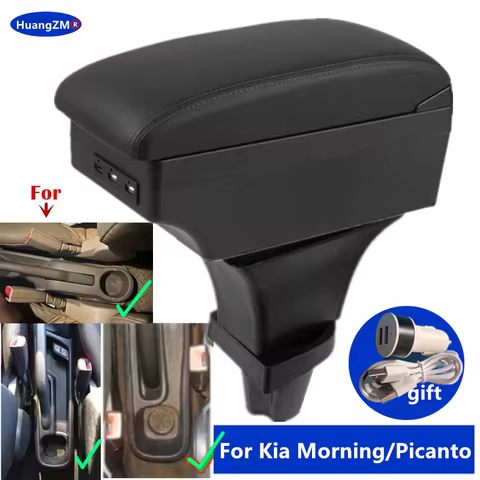 For Kia Morning Armrest Box For Kia Picanto Car Armrest Box Central Storage Box Interior Dedicated R