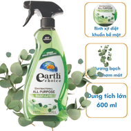 Bình xịt diệt khuẩn vệ sinh các bề mặt đa năng hữu cơ Earth Choice 600ml - NK Úc