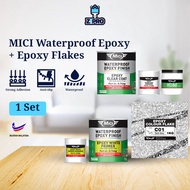 MICI Waterproof Epoxy + Epoxy Flakes (Set) Toilet Tile Floor Waterproof