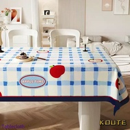 Dopamine Apple Plaid Pvc Tablecloth Household Waterproof Table Cover Ins Style Thickened Furniture D