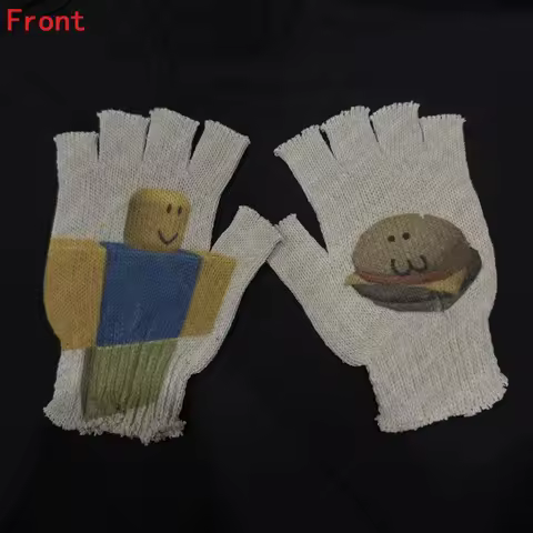 Aesthetic Emo Girl Winter Warm Gloves Finger Holes Fashion Solid Knitted Gloves Inner Plush Mittens 