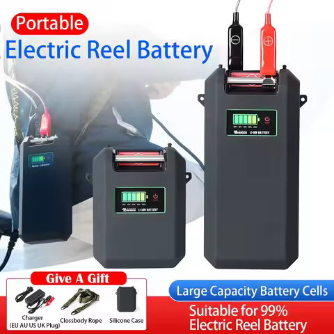 10Ah Sea Fishing Electric Reel Battery 10000mAh LCD Display WaterProof Fishing Electric Reel Battery
